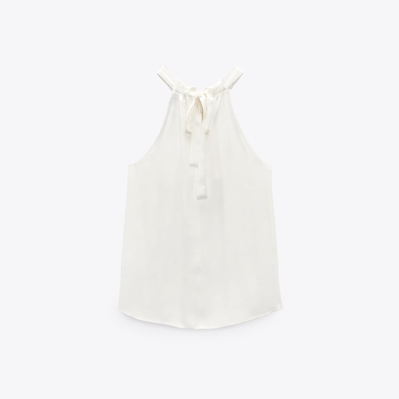 ZARA. Satin halter top - Picture 3 of 3
